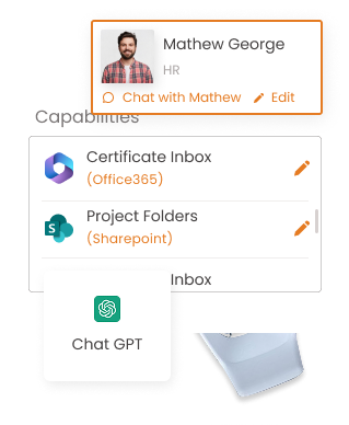 Assign AI capabilities and integrate apps.